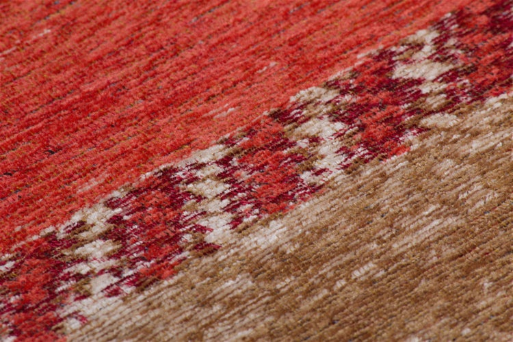Flachflor Teppich Kiyomi Multi / Rot Modern 75 x 150 cm
