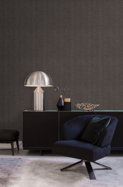 Origin Wallcoverings Tapete Leinen-Optik Taupe - 53 cm x 10.05 m - 347381