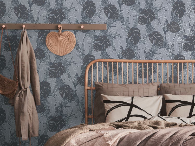 Detailansicht eines gemusterten Teppichs