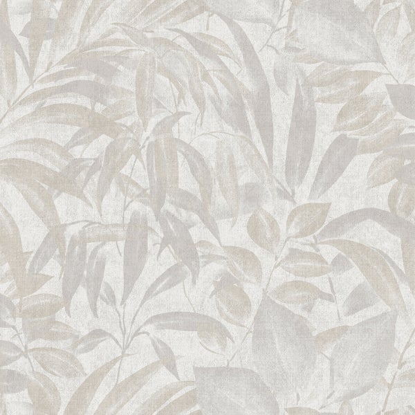 Sanders und Sanders Tapete Blätter Grau - 53 cm x 10 m - 640228