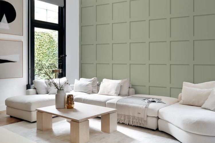 Origin Wallcoverings Tapete Holzwandverkleidung Hell Graugrün - 50 x 900 cm - 347955