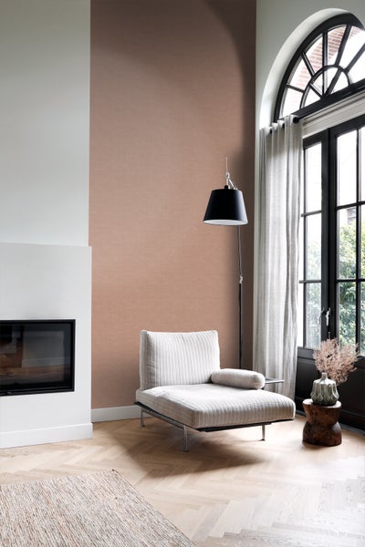 Origin Wallcoverings Tapete Leinen-Optik Terrakotta - 53 cm x 10.05 m - 348013