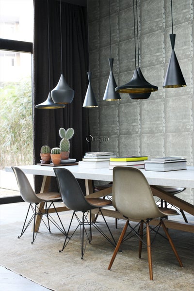 Origin Wallcoverings Tapete große verwitterte rostige Metallplatten Lagunengrün - 53 cm x 10.05 m - 337228