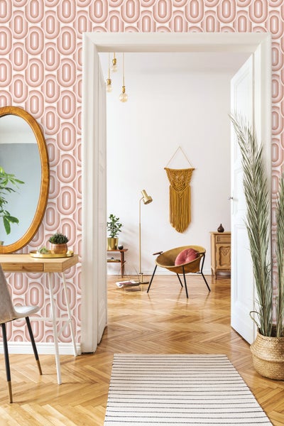 ESTAhome Tapete Retro-Ornamente Hellrosa - 50 x 900 cm - 130982