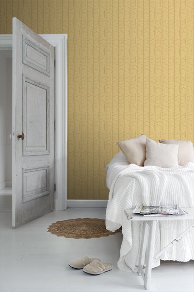 Borastapeter Tapete grafisches Motiv Gelb - 53 cm x 10.05 m - 660756