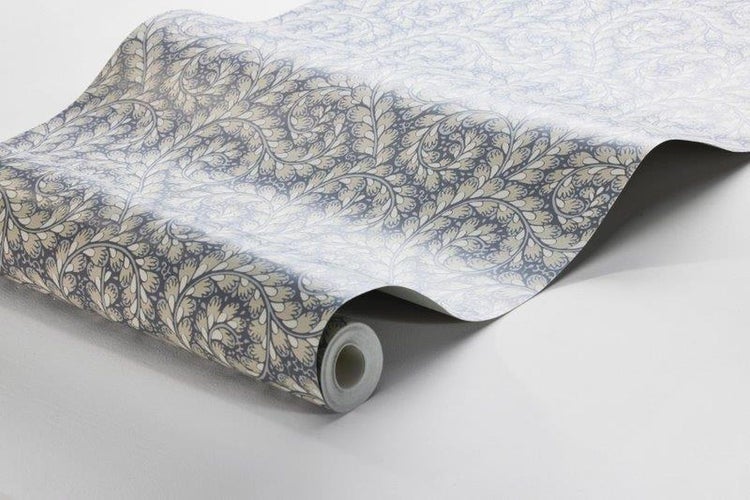 Borastapeter Tapete Blätter Graublau - 53 cm x 10.05 m - 660954