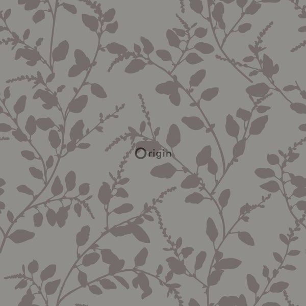 Origin Wallcoverings Tapete Blätter Taupe - 53 cm x 10.05 m - 345930