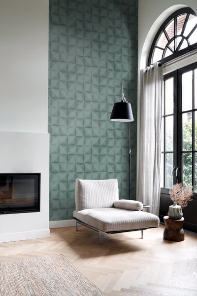 Origin Wallcoverings Tapete 3D Muster Petrolblau - 50 x 900 cm - 347961