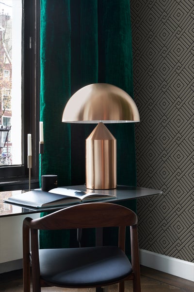 Origin Wallcoverings Tapete 3D grafisches Motiv Taupe und Schwarz - 50 x 900 cm - 347980