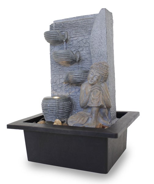 Zimmerbrunnen Dekobrunnen FoBuddha Dormant mit LED 10866