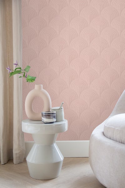 ESTAhome Tapete 3D Muster Rosa - 50 x 900 cm - 131108