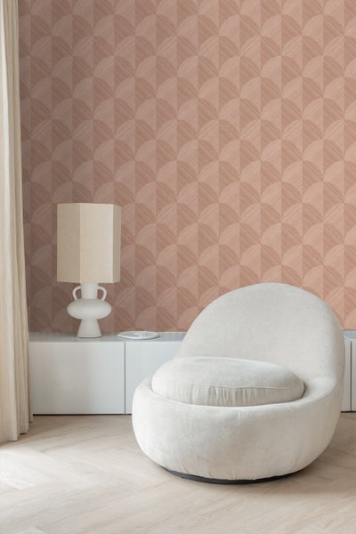 Origin Wallcoverings Tapete 3D Muster Terrakottarosa - 53 cm x 10.05 m - 347937
