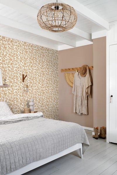 ESTAhome Tapete Blumenmuster Braun - 50 x 900 cm - 131520