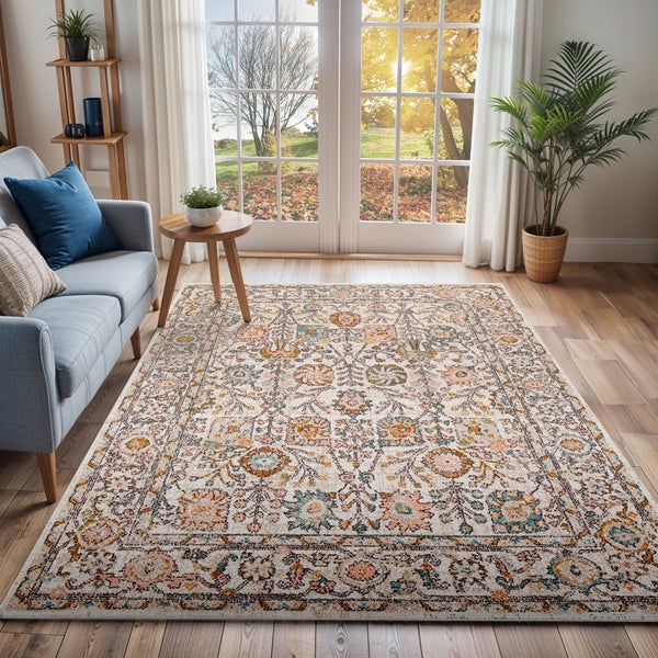 Vintage Orientalischer Teppich Rosa/Weiß 200x275 cm AMIRA