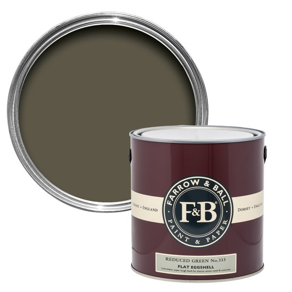 Farbeimer von Farrow and Ball Reduced Green No. 313 Flat Eggshell