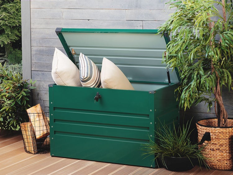 Aufbewahrungsbox CEBROSA Metall 100 cm 62 cm Dunkelgrün