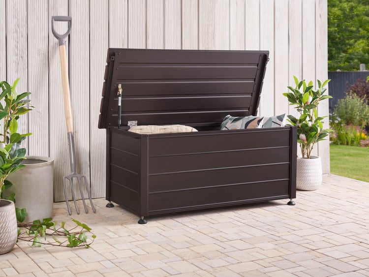 Aufbewahrungsbox CAMPALTO Metall 113 cm 50 cm Dunkelbraun