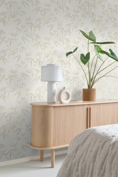 Origin Wallcoverings Tapete Bambusblätter Beige - 53 cm x 10.05 m - 347735