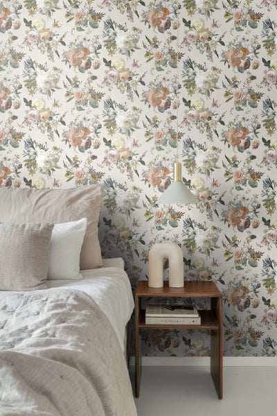 ESTAhome Tapete Blumenmuster Beige - 53 cm x 10.05 m - 139544