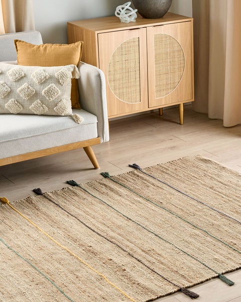 Teppich RAUTA Beige 140 x 200 cm Jute