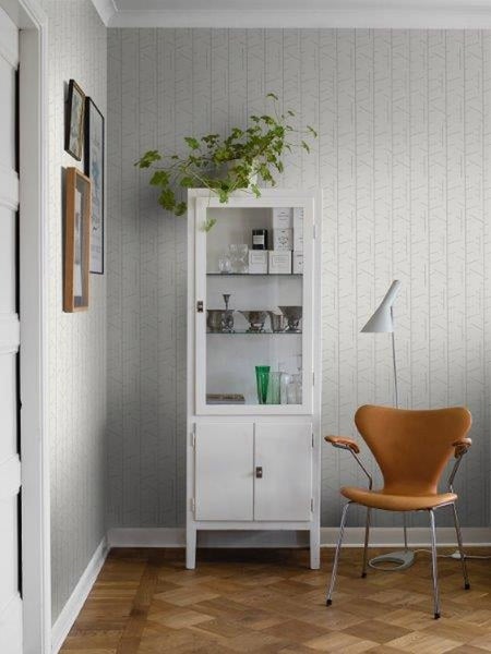Borastapeter Tapete grafisches Motiv Grau - 53 cm x 10.05 m - 660757