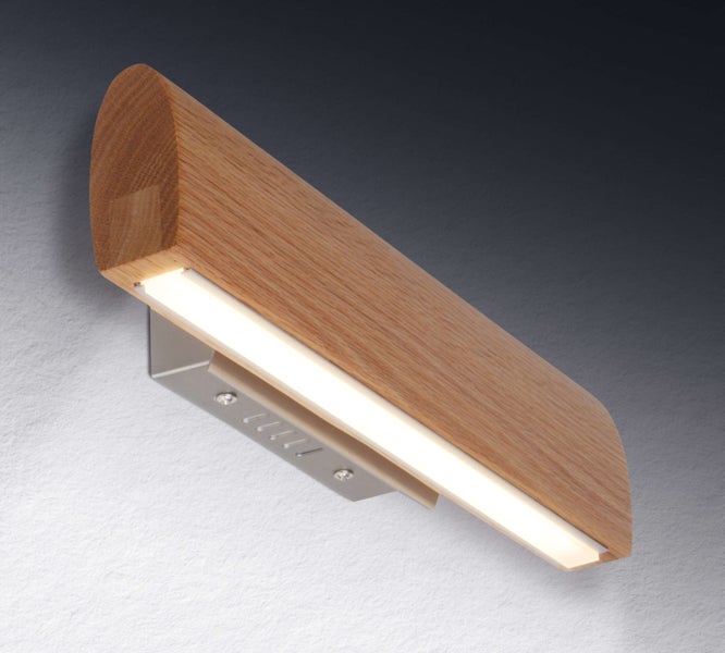 Wandleuchte aus Holz mit LED-Beleuchtung
