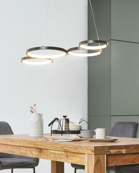 LED Hängeleuchte PIBOR Metall Schwarz