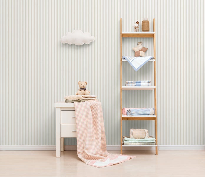 Sanders und Sanders Tapete Streifen Beige und Weiß - 53 cm x 10 m - 640313