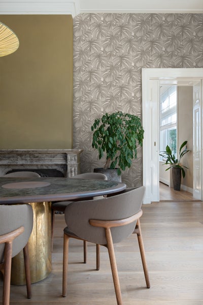Origin Wallcoverings Tapete 3D Muster Blätter Grau - 50 x 900 cm - 347914