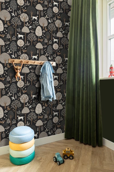 ESTAhome Tapete Hunde Schwarz - 50 x 900 cm - 139714