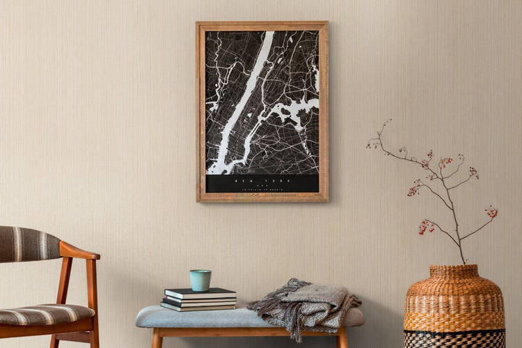 Tapete mit geometrischem Hexagonmuster