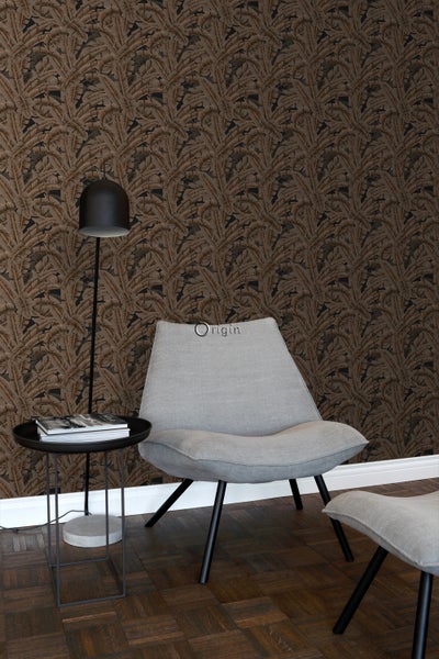 Origin Wallcoverings Tapete Palmblätter Rostbraun - 53 cm x 10.05 m - 347441