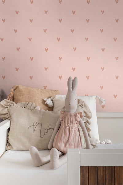 ESTAhome Tapete Herzchen Rosa - 53 cm x 10.05 m - 139770