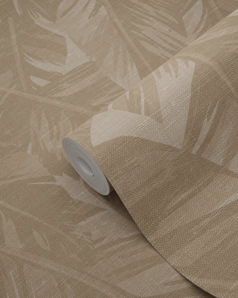 Origin Wallcoverings Tapete Bananenblätter Beigebraun - 50 x 900 cm - 348059