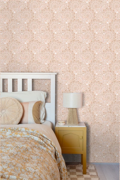 ESTAhome Tapete Blumenmuster Beige - 50 x 900 cm - 131085