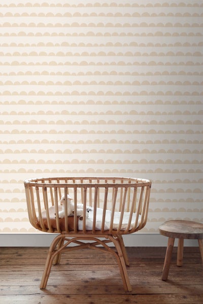 ESTAhome Tapete grafisches Motiv Beige - 50 x 900 cm - 139728