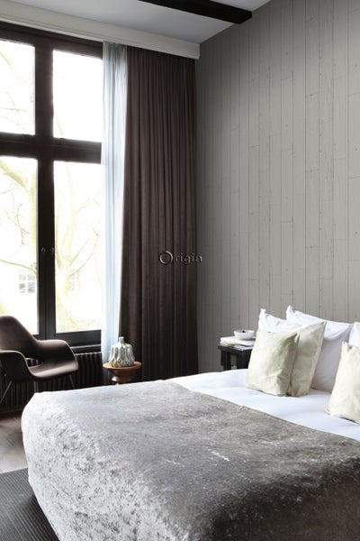 Origin Wallcoverings Tapete Holz-optik Taupe - 53 cm x 10.05 m - 347538