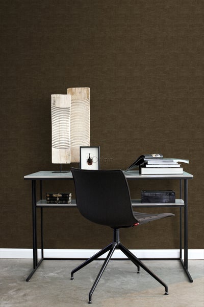 Origin Wallcoverings Tapete Leinen-Optik Braun - 53 cm x 10.05 m - 347864