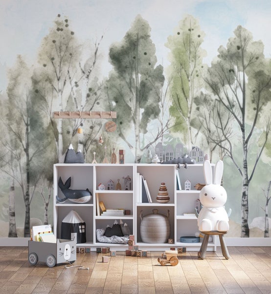 Kindertapete Birken­wald 200 x 300 cm