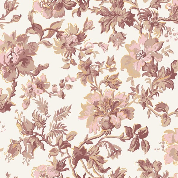 Duro Tapete Blumen Terrakotta - 53 cm x 10.05 m - 661191