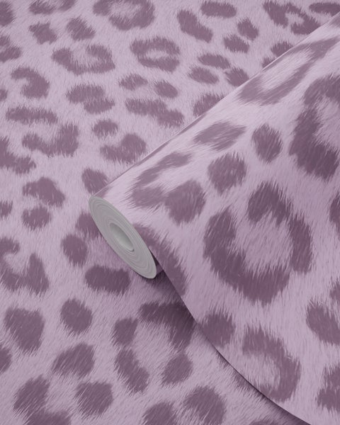 ESTAhome Tapete Leopardenmuster Violett - 50 x 900 cm - 131437