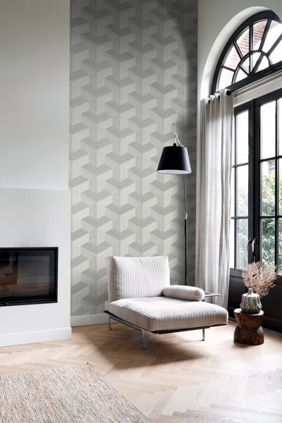 Origin Wallcoverings Tapete 3D-Muster Grau - 53 cm x 10.05 m - 347947
