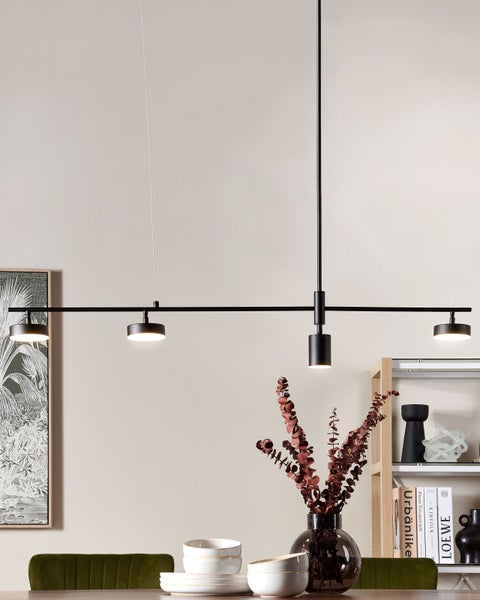 LED Hängeleuchte FOYLE Metall Schwarz