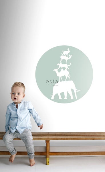 Wandaufkleber mit Tiermotiv und Firmenlogo