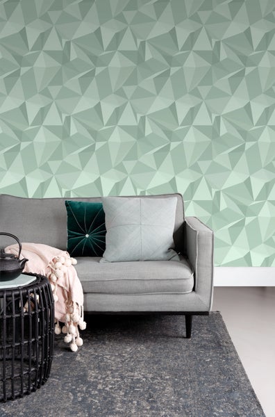 Sanders und Sanders Tapete 3D-Muster Mintgrün - 50 x 900 cm - 935274