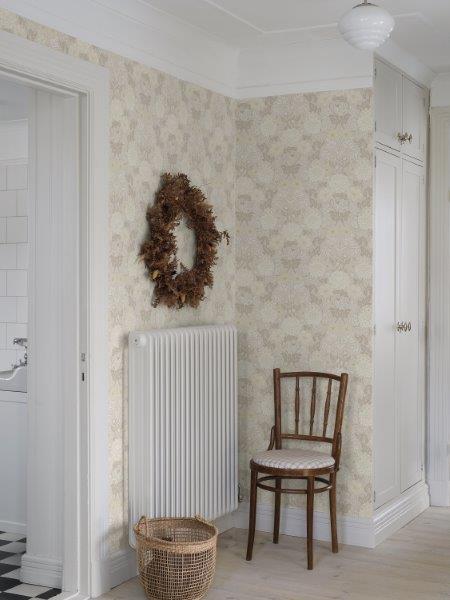 Borastapeter Tapete Blumenmuster im Jugendstil Beige - 53 cm x 10.05 m - 660401