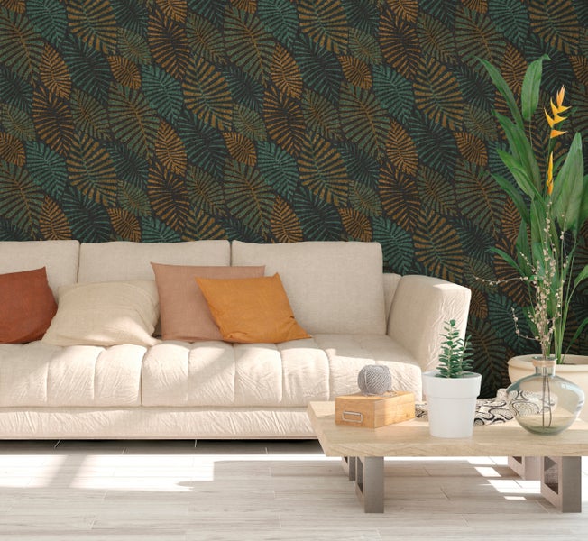 Sanders und Sanders Tapete Blätter Gelb und Grün - 53 cm x 10 m - 640500