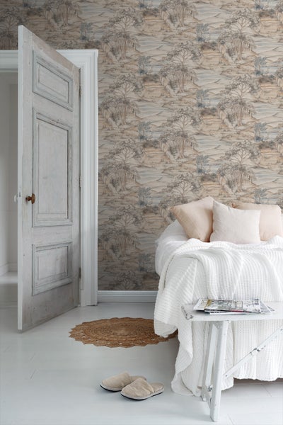 Sanders und Sanders Tapete Landschaft Braun - 53 cm x 10,05 m - 640745