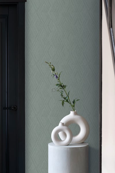 Origin Wallcoverings Tapete 3D-Muster Grüngrau - 50 x 900 cm - 347842