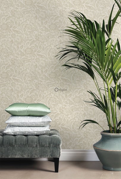 Origin Wallcoverings Tapete Blumen Creme-Beige - 53 cm x 10.05 m - 347026